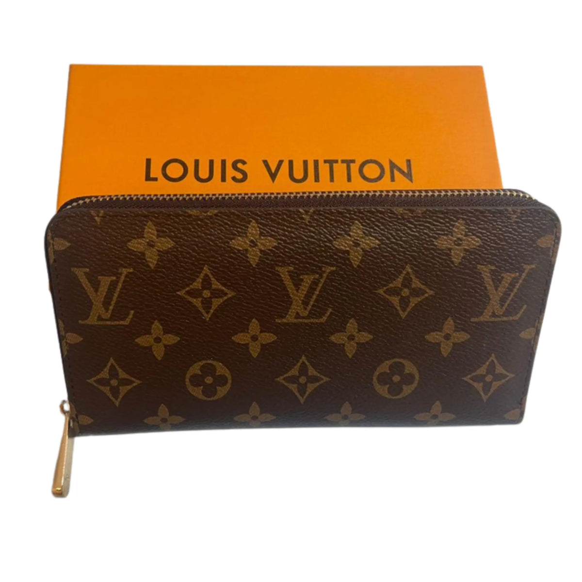 Louis Vuitton Monogram Zippy Zip Around Long Wallet Purse Brown