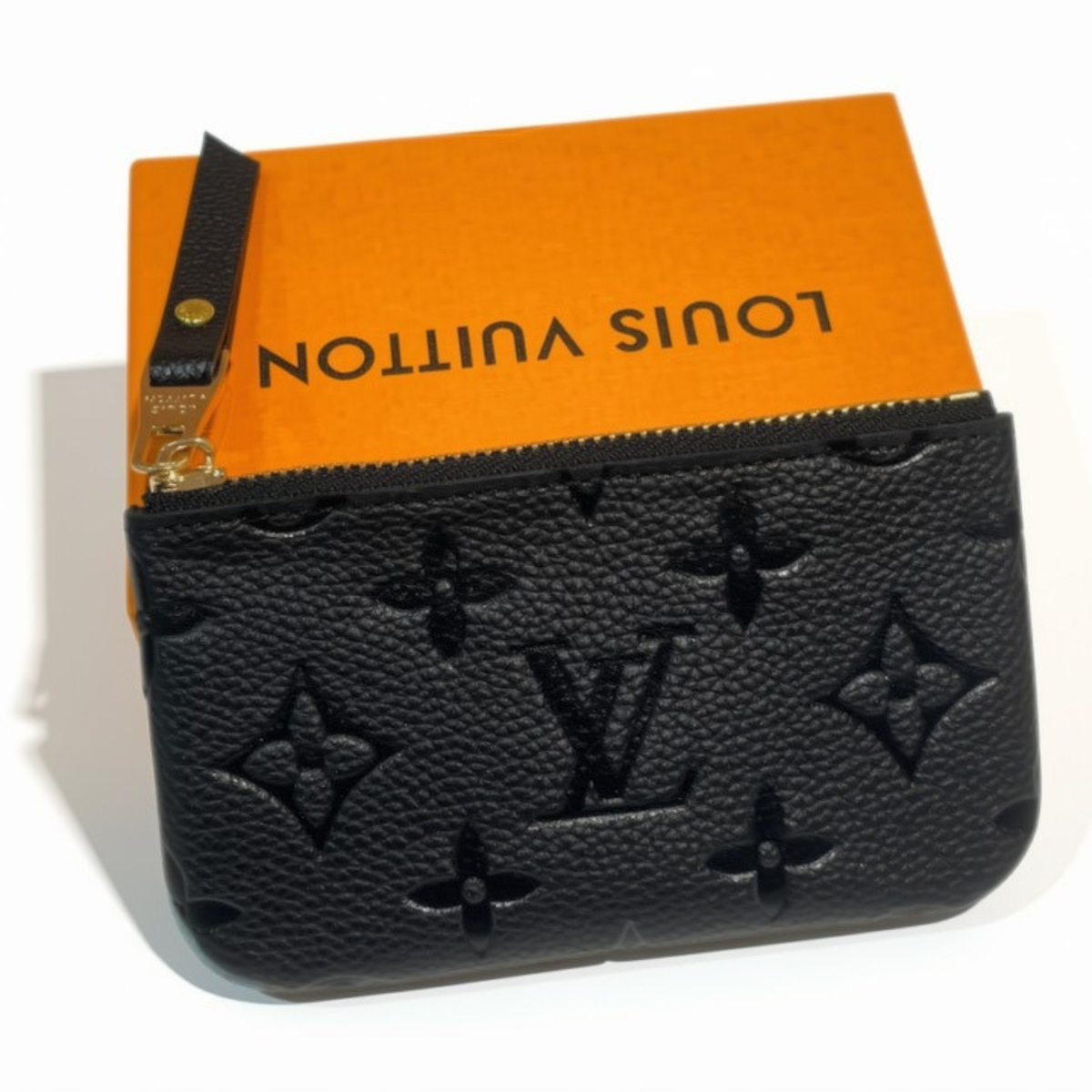 Louis Vuitton Key Pouch Monogram Empreinte Leather Noir Black