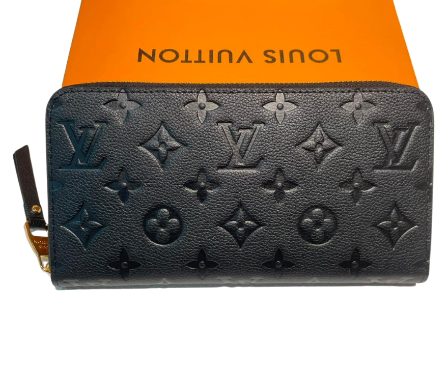 Louis Vuitton Monogram Empreinte Zippy Wallet Noir Black