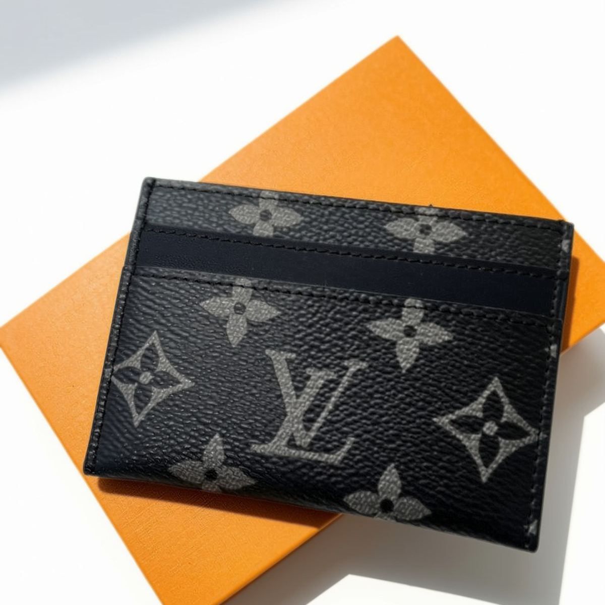 Louis Vuitton Monogram Eclipse Porte-Cartes Double Card Holder Black