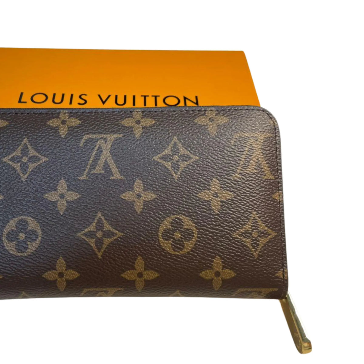 Louis Vuitton Monogram Zippy Zip Around Long Wallet Purse Brown