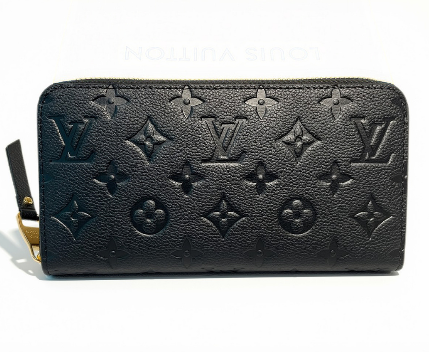 Louis Vuitton Monogram Empreinte Zippy Wallet Noir Black