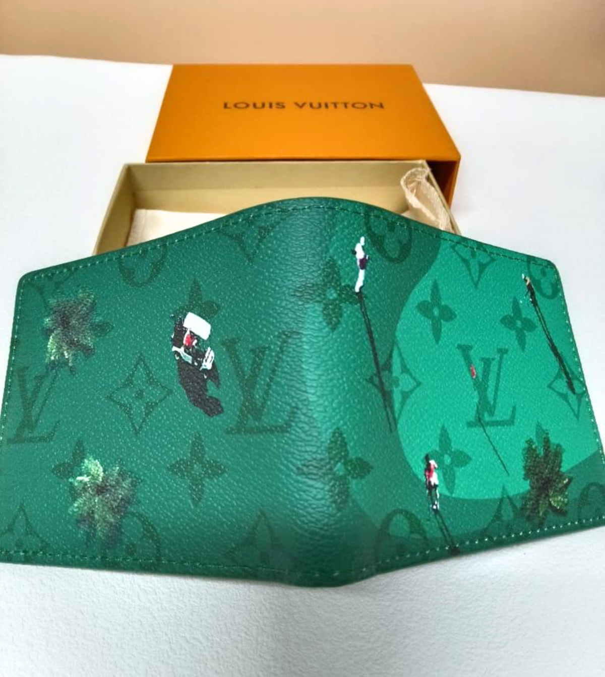 Louis Vuitton LV Golf Monogram Green Wallet | Mens Bifold |W/B
