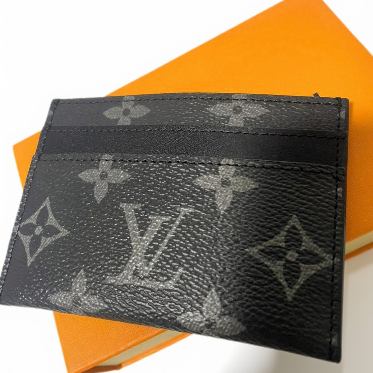 Louis Vuitton Monogram Eclipse Porte-Cartes Double Card Holder Black