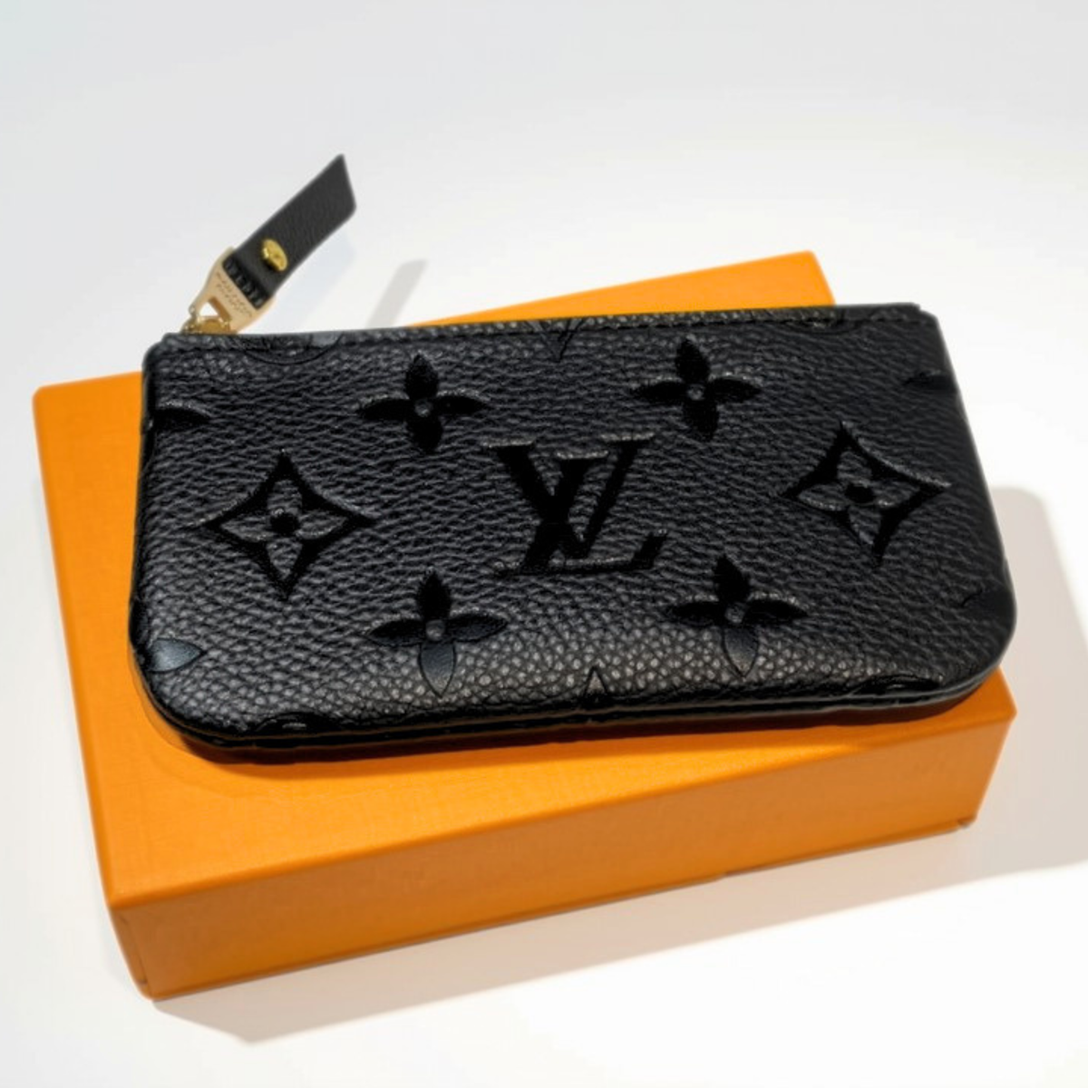 Louis Vuitton Key Pouch Monogram Empreinte Leather Noir Black