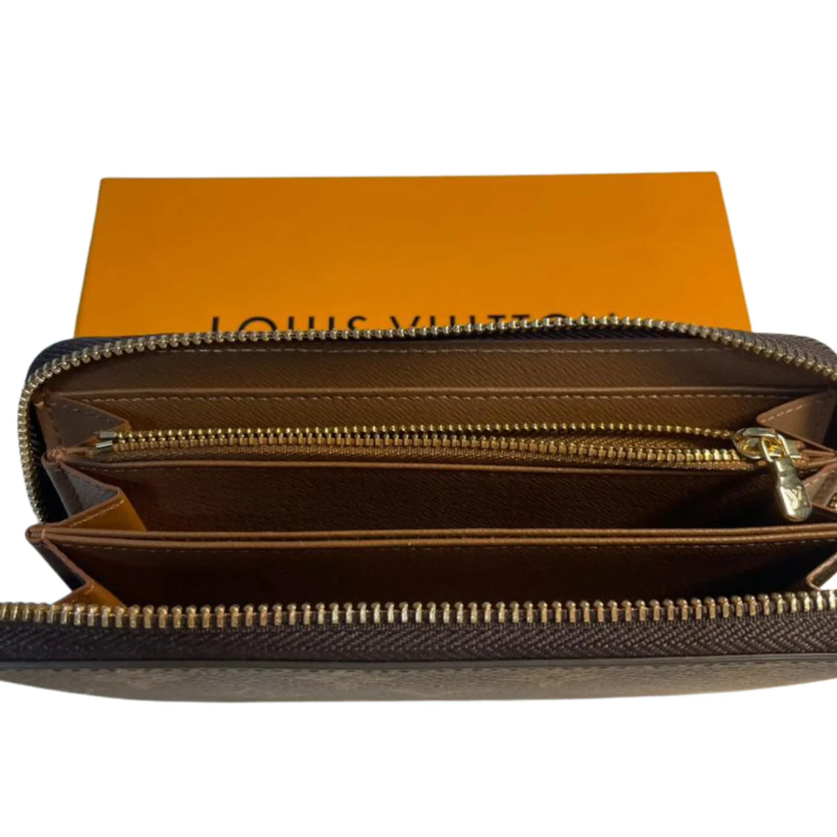 Louis Vuitton Monogram Zippy Zip Around Long Wallet Purse Brown