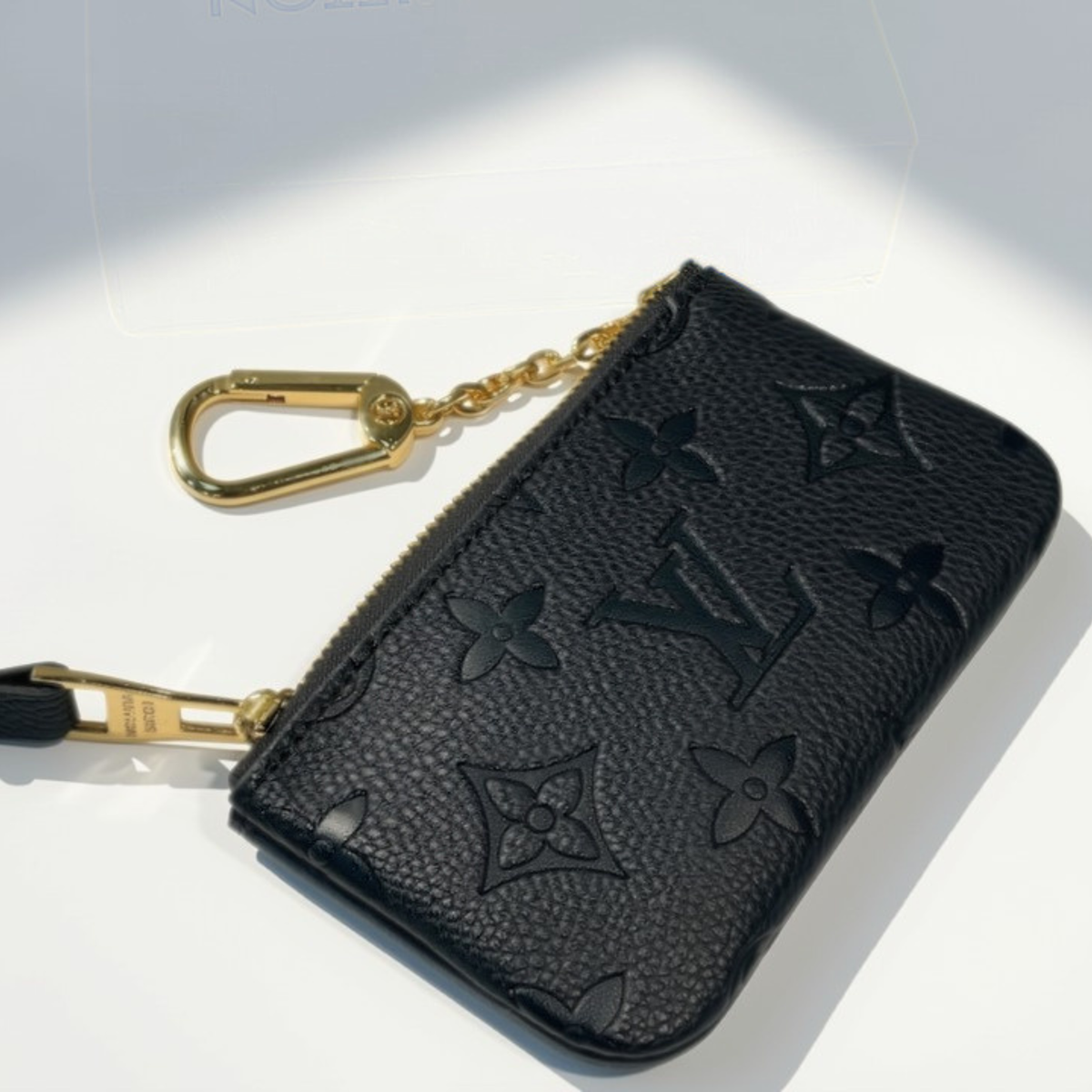 Louis Vuitton Key Pouch Monogram Empreinte Leather Noir Black