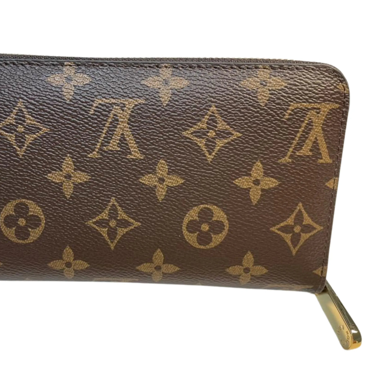 Louis Vuitton Monogram Zippy Zip Around Long Wallet Purse Brown