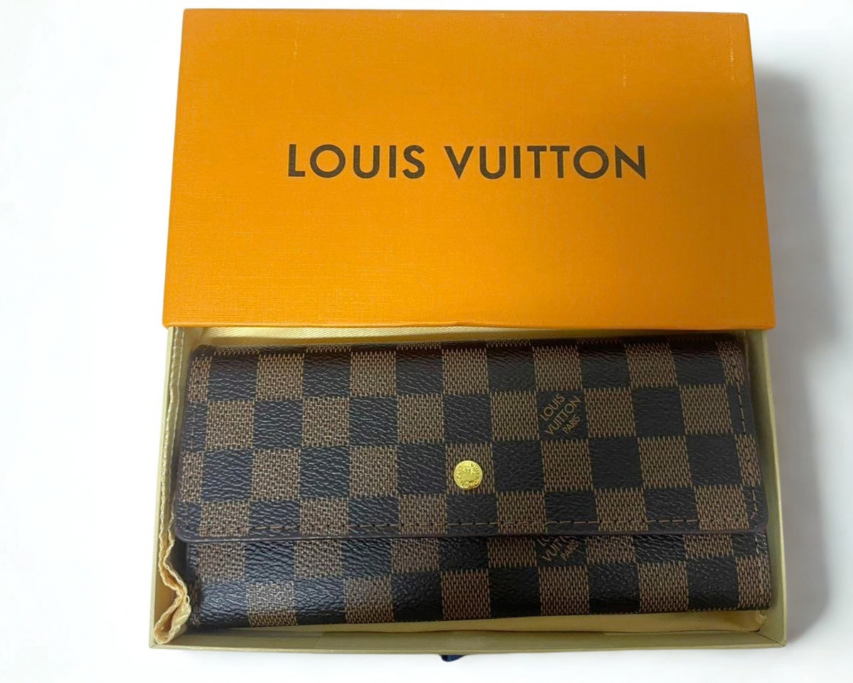 Louis Vuitton Portefeuille Sarah Damier Ebene Long Wallet