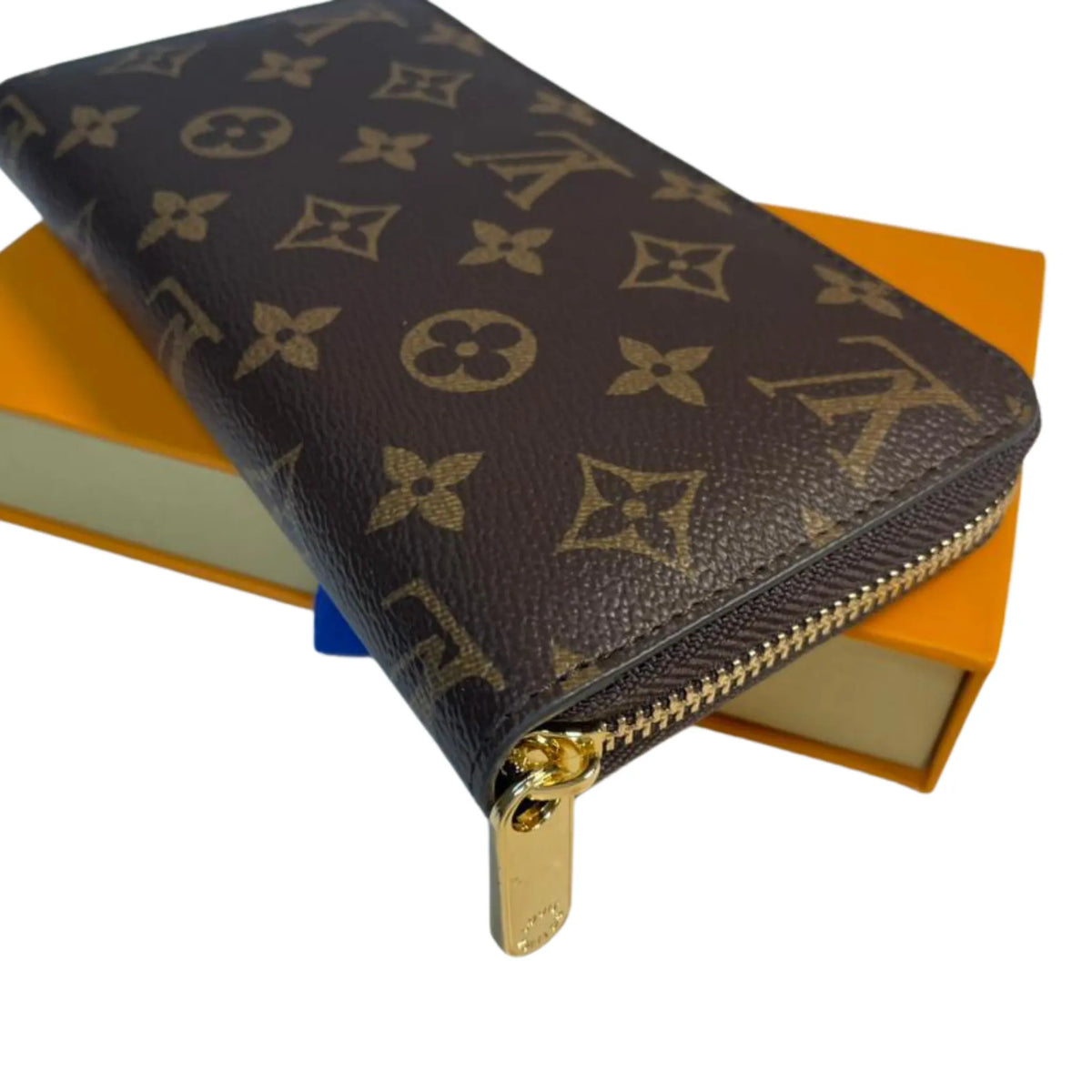 Louis Vuitton Monogram Zippy Zip Around Long Wallet Purse Brown