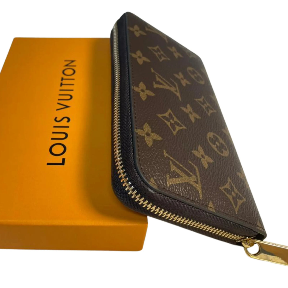 Louis Vuitton Monogram Zippy Zip Around Long Wallet Purse Brown
