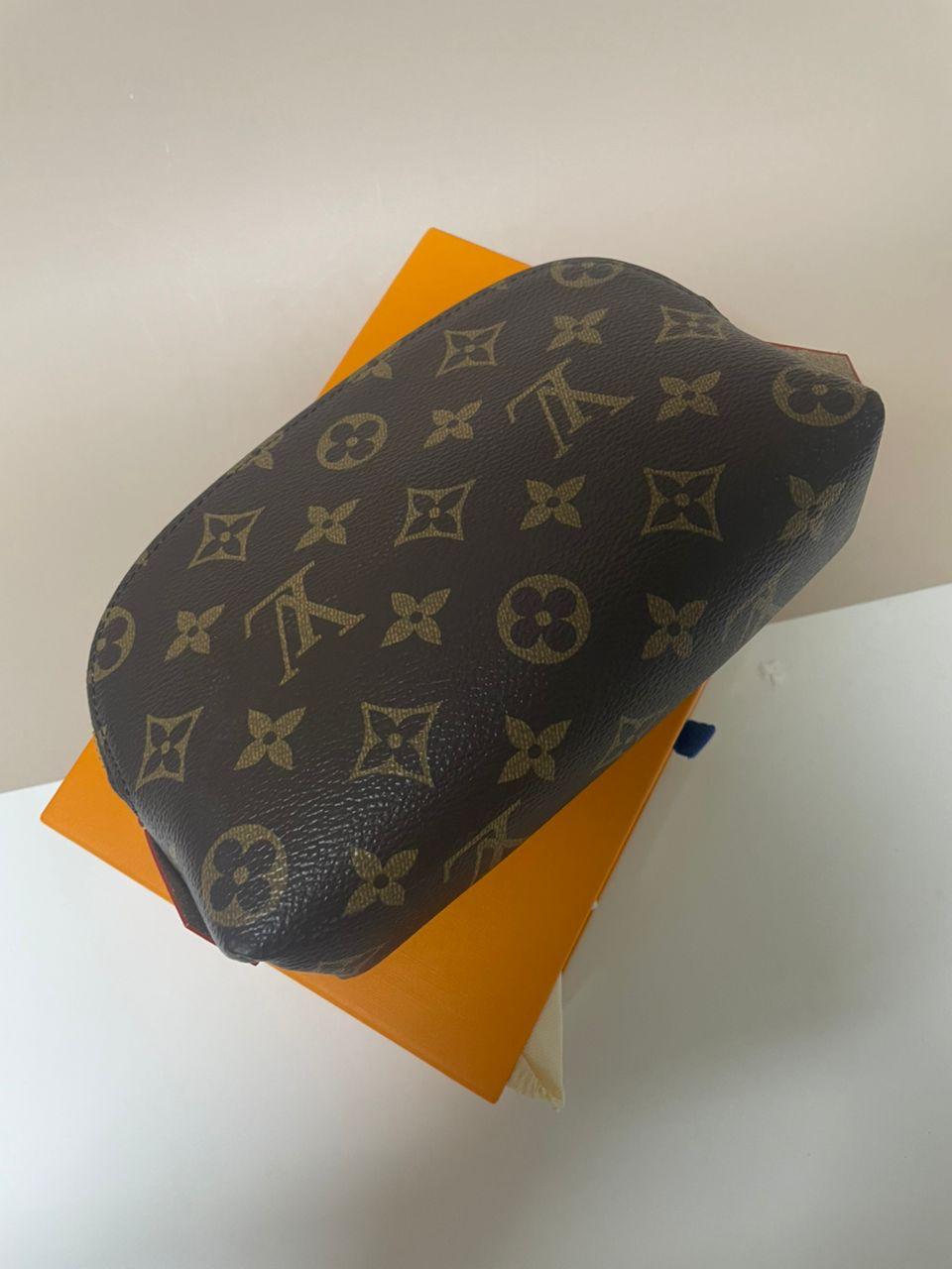 Louis Vuitton Monogram Cosmetic Pouch Brown W/B & DB