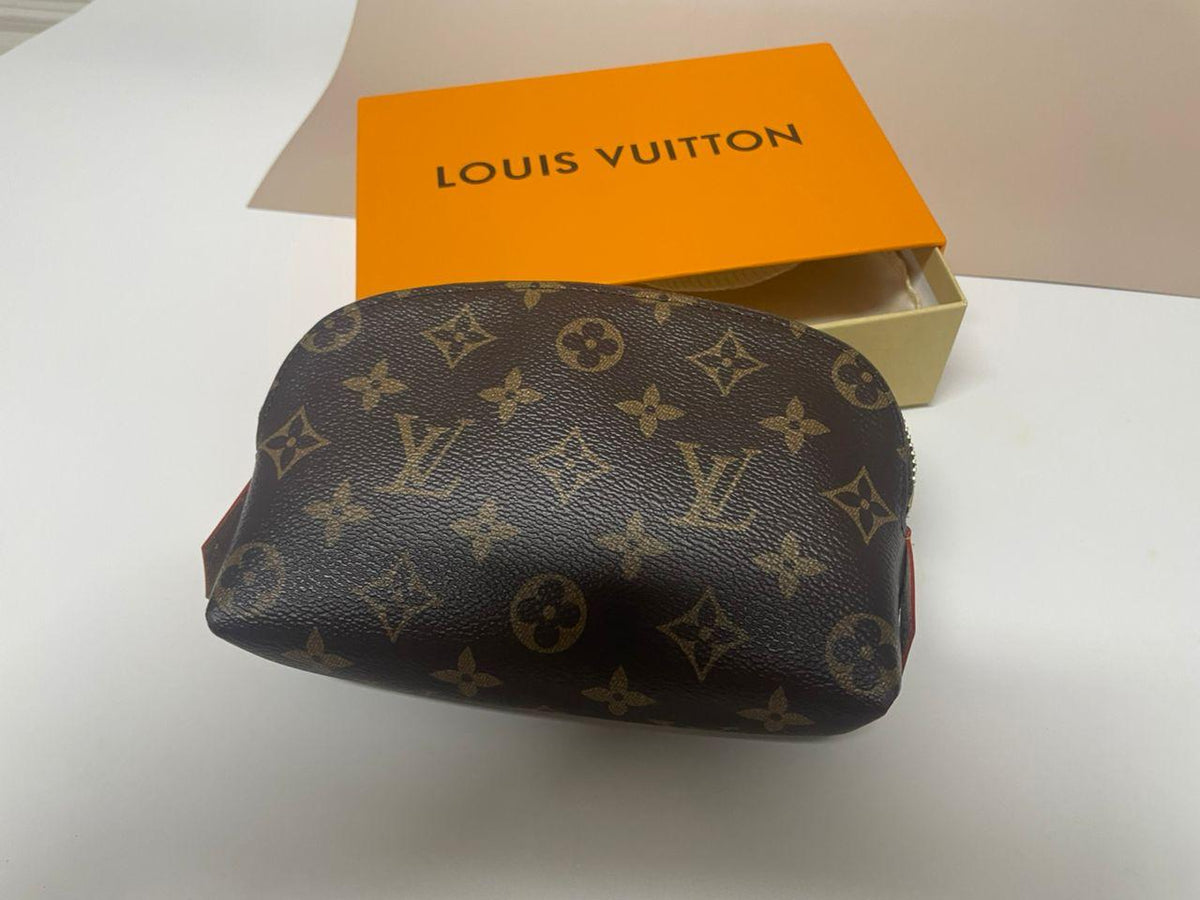Louis Vuitton Monogram Cosmetic Pouch Brown W/B & DB