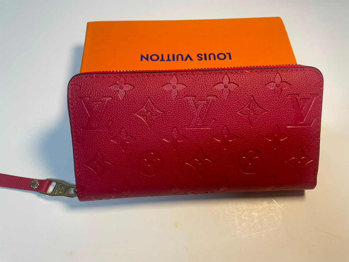 Louis Vuitton Zippy Long Wallet Monogram Empreinte Red