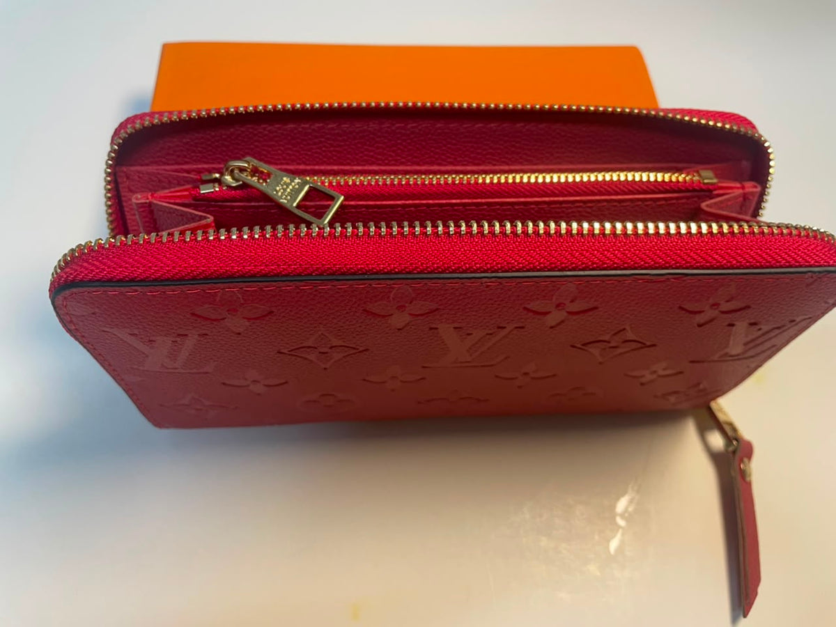 Louis Vuitton Zippy Long Wallet Monogram Empreinte Red