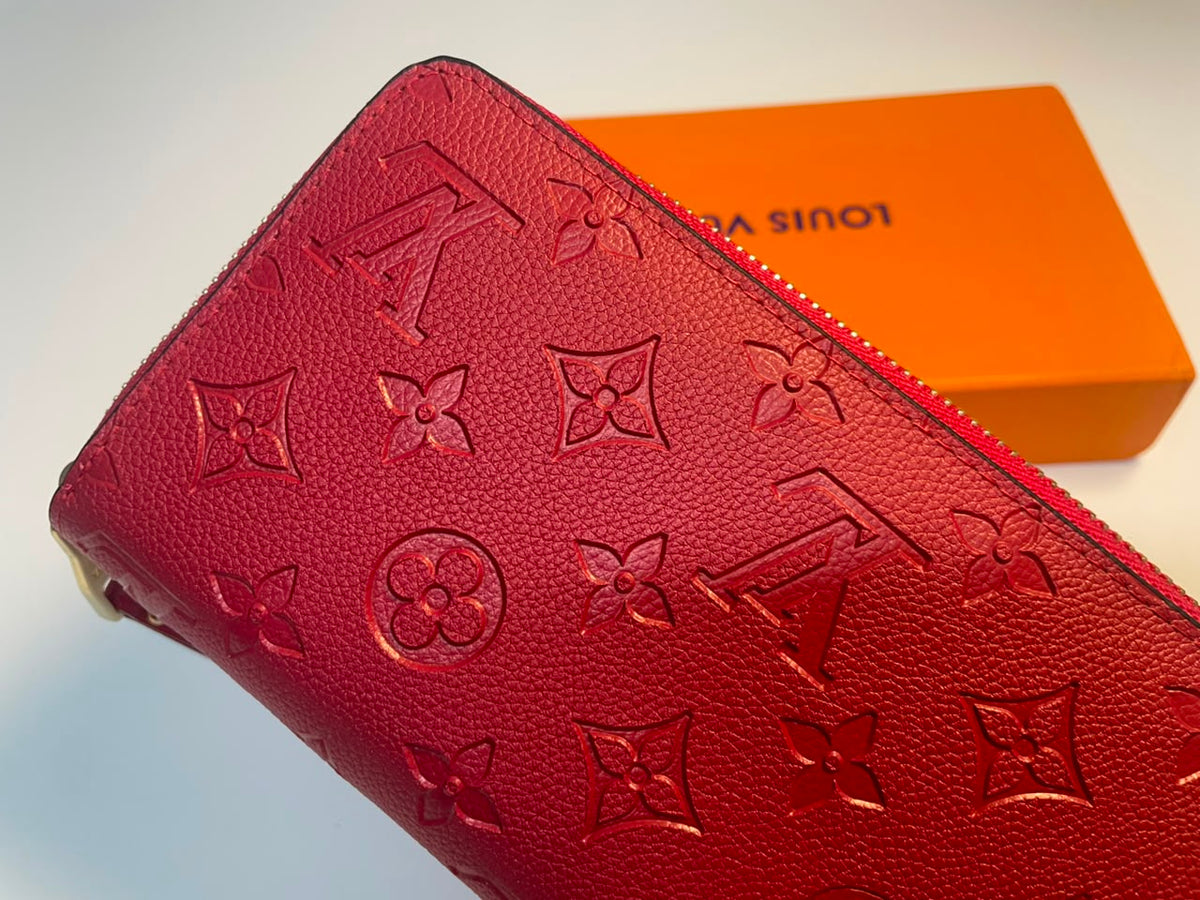 Louis Vuitton Zippy Long Wallet Monogram Empreinte Red