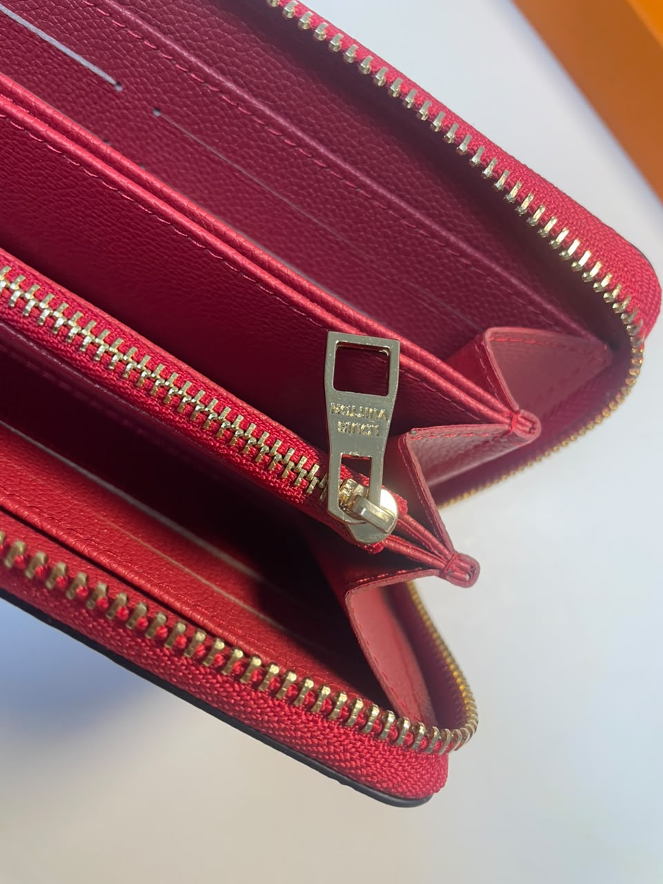 Louis Vuitton Zippy Long Wallet Monogram Empreinte Red