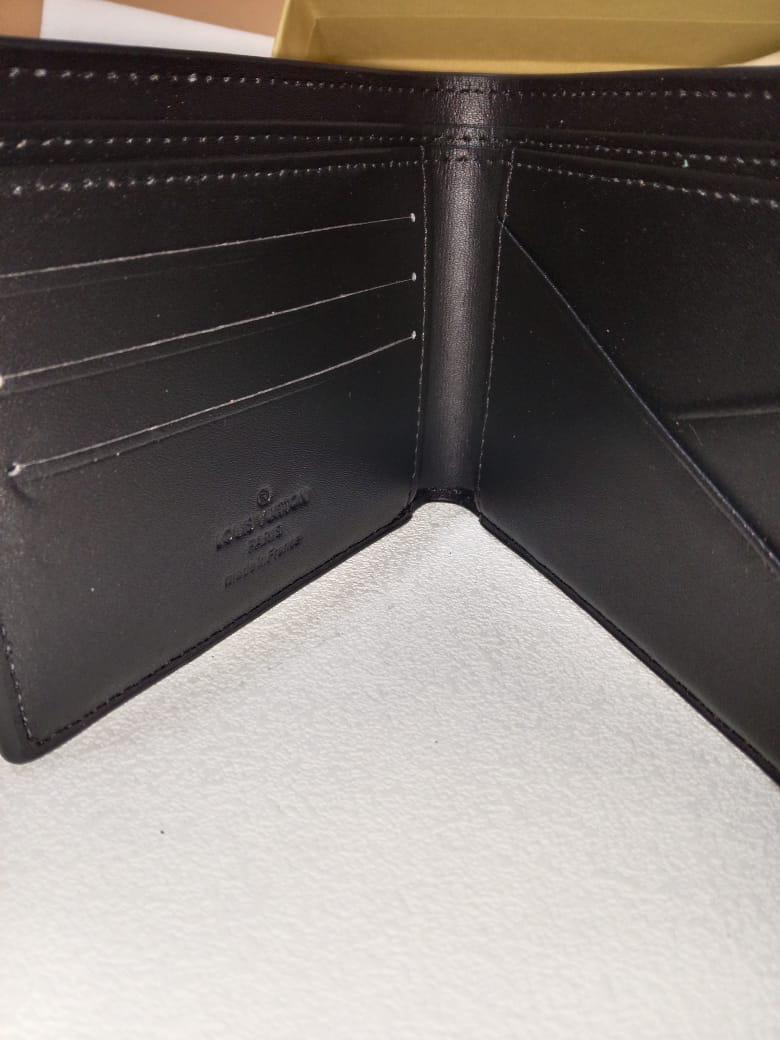 Louis Vuitton Damier Graphite Multiple Wallet Black Leather Bifold Men's