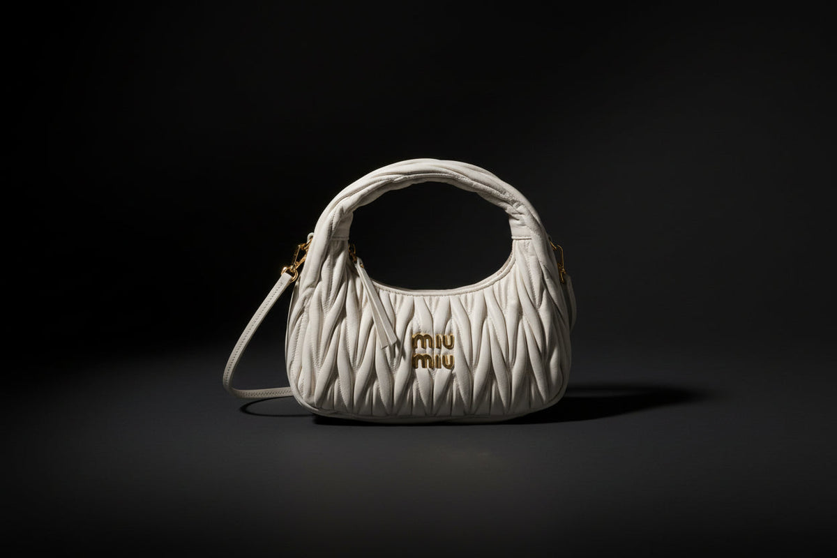 Miu Miu Wander Matelassé Nappa Leather Hobo Bag