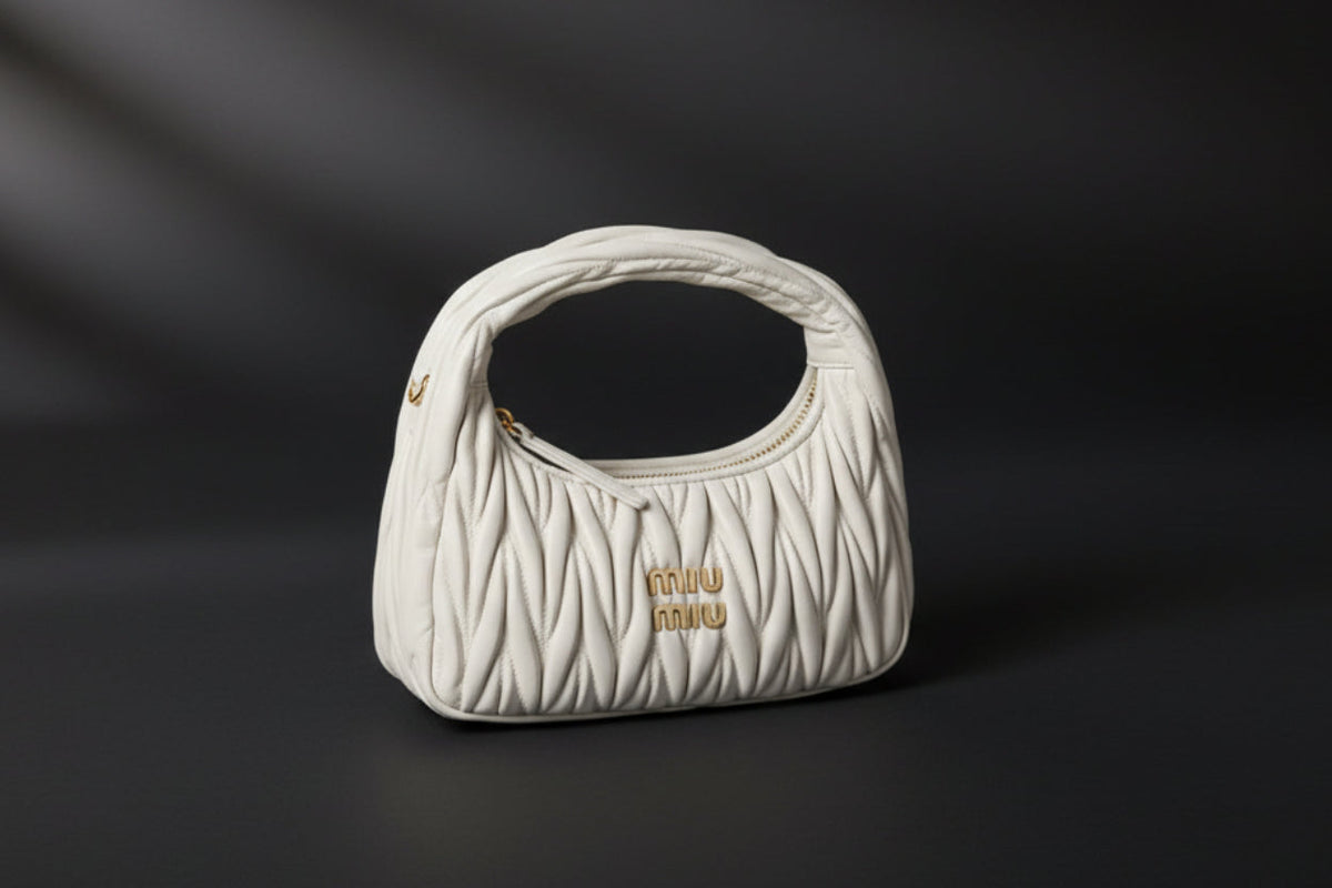 Miu Miu Wander Matelassé Nappa Leather Hobo Bag
